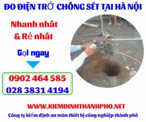 Hình ảnh đo điện trở chống sét tại hà nội