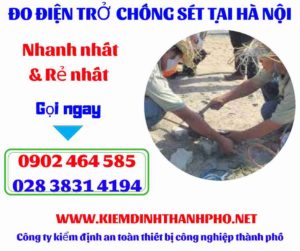 Hình ảnh đo điện trở chống sét tại hà nội