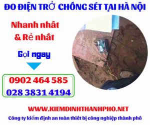 Hình ảnh đo điện trở chống sét tại hà nội