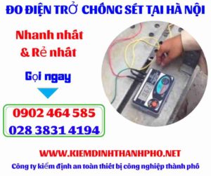 Hình ảnh đo điện trở chống sét tại hà nội