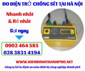 Hình ảnh đo điện trở chống sét tại hà nội