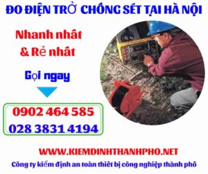 Hình ảnh đo điện trở chống sét tại hà nội