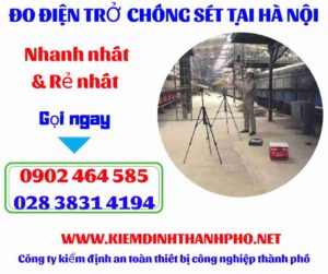 Hình ảnh đo điện trở chống sét tại hà nội