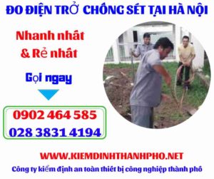 Hình ảnh đo điện trở chống sét tại hà nội