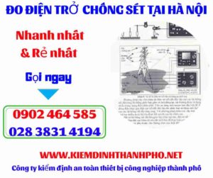 Hình ảnh đo điện trở chống sét tại hà nội