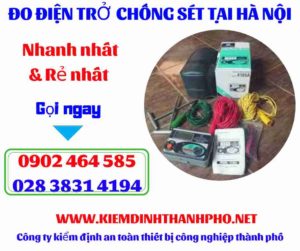 Hình ảnh đo điện trở chống sét tại hà nội