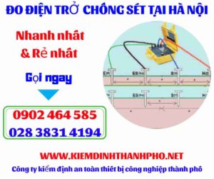 Hình ảnh đo điện trở chống sét tại hà nội