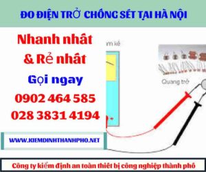 Hình ảnh đo điện trở chống sét tại hà nội