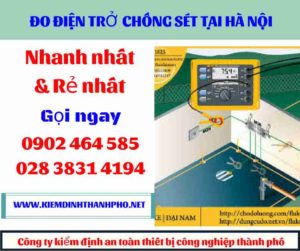 Hình ảnh đo điện trở chống sét tại hà nội