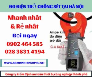 Hình ảnh đo điện trở chống sét tại hà nội