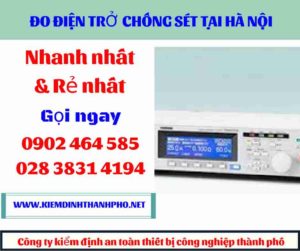 Hình ảnh đo điện trở chống sét tại hà nội