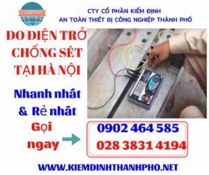 Hình ảnh đo điện trở chống sét tại hà nội