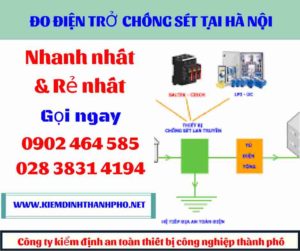 Hình ảnh đo điện trở chống sét tại hà nội