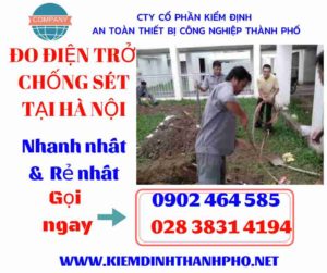 Hình ảnh đo điện trở chống sét tại hà nội