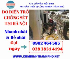 Hình ảnh đo điện trở chống sét tại hà nội