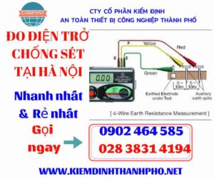 Hình ảnh đo điện trở chống sét tại hà nội