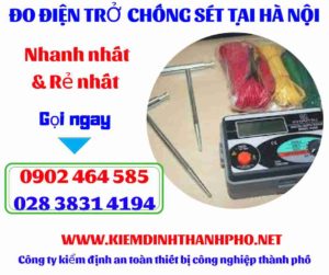 Hình ảnh đo điện trở chống sét tại hà nội