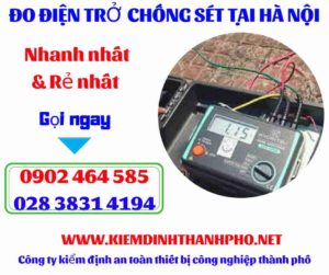 Hình ảnh đo điện trở chống sét tại hà nội