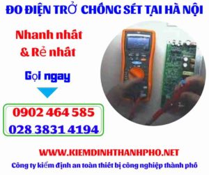 Hình ảnh đo điện trở chống sét tại hà nội