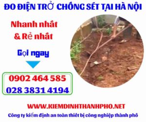 Hình ảnh đo điện trở chống sét tại hà nội