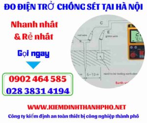 Hình ảnh đo điện trở chống sét tại hà nội