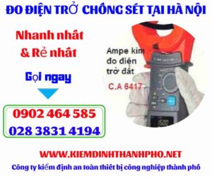 Hình ảnh đo điện trở chống sét tại hà nội