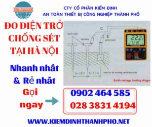 Hình ảnh đo điện trở chống sét tại hà nội