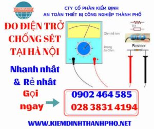 Hình ảnh đo điện trở chống sét tại hà nội