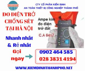 Hình ảnh đo điện trở chống sét tại hà nội