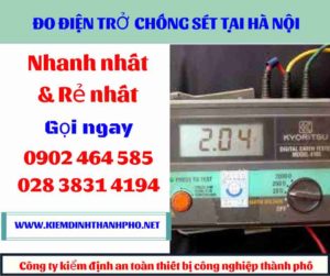 Hình ảnh đo điện trở chống sét tại hà nội