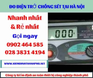 Hình ảnh đo điện trở chống sét tại hà nội