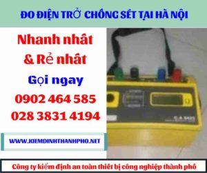 Hình ảnh đo điện trở chống sét tại hà nội