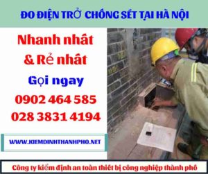 Hình ảnh đo điện trở chống sét tại hà nội