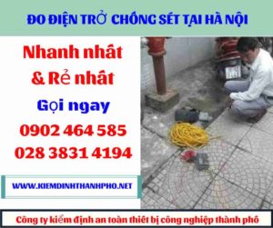 Hình ảnh đo điện trở chống sét tại hà nội