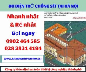 Hình ảnh đo điện trở chống sét tại hà nội