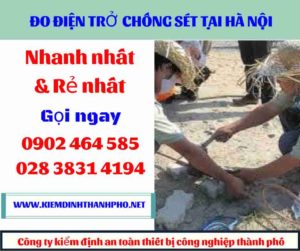 Hình ảnh đo điện trở chống sét tại hà nội