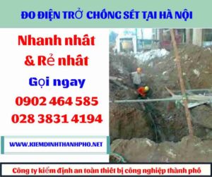 Hình ảnh đo điện trở chống sét tại hà nội