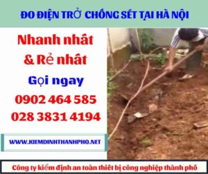 Hình ảnh đo điện trở chống sét tại hà nội