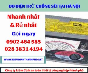 Hình ảnh đo điện trở chống sét tại hà nội