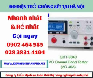 Hình ảnh đo điện trở chống sét tại hà nội