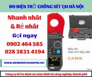 Hình ảnh đo điện trở chống sét tại hà nội