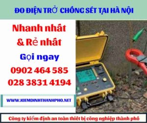 Hình ảnh đo điện trở chống sét tại hà nội