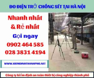 Hình ảnh đo điện trở chống sét tại hà nội