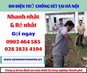 Hình ảnh đo điện trở chống sét tại hà nội