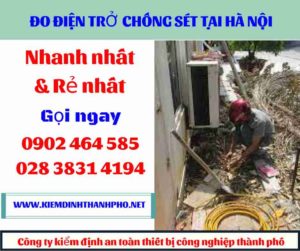 Hình ảnh đo điện trở chống sét tại hà nội