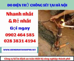 Hình ảnh đo điện trở chống sét tại hà nội