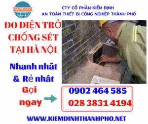 Hình ảnh đo điện trở chống sét tại hà nội