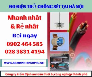 Hình ảnh đo điện trở chống sét tại hà nội