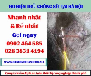 Hình ảnh đo điện trở chống sét tại hà nội