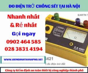 Hình ảnh đo điện trở chống sét tại hà nội